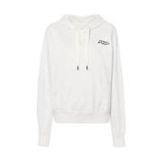 Ecru Hoodie met Logo Borduursel Isabel Marant , White , Dames