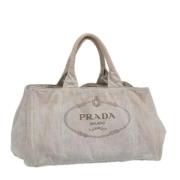 Pre-owned Canvas prada-bags Prada Vintage , White , Dames