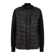 Gewatteerde Vest met Hoge Kraag Moncler , Black , Dames