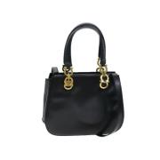 Pre-owned Leather handbags Salvatore Ferragamo Pre-owned , Black , Dam...