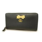 Pre-owned Leather wallets Gucci Vintage , Black , Dames