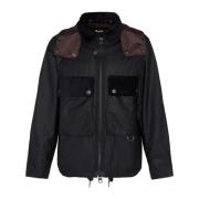 Re-Engineered Spey Gewaxte Jas in Zwart Barbour , Black , Heren