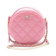 Pre-owned Leather chanel-bags Chanel Vintage , Pink , Dames