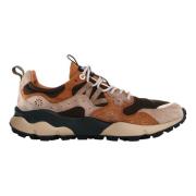 Bruine Suède Panel Sneakers Barbour , Multicolor , Heren