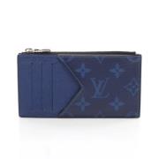 Pre-owned Leather wallets Louis Vuitton Vintage , Blue , Dames