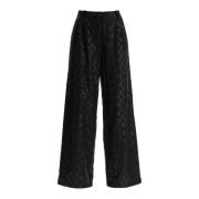 Diamond Sequin Wide Leg Pants Rotate Birger Christensen , Black , Dame...