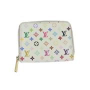 Pre-owned Canvas wallets Louis Vuitton Vintage , White , Dames