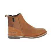 Comfortabele Leren Laarzen Kick Lipist Kickers , Brown , Dames