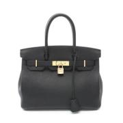 Pre-owned Leather handbags Hermès Vintage , Black , Dames