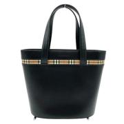 Pre-owned Leather shoulder-bags Burberry Vintage , Black , Dames