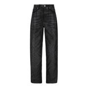 Kristal Geschilderde Zwarte Denim Jeans Alexander Wang , Black , Dames