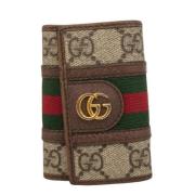 Pre-owned Canvas key-holders Gucci Vintage , Brown , Dames