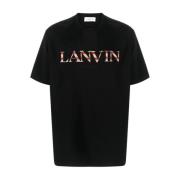 Zwarte T-shirts en Polos Lanvin , Black , Heren