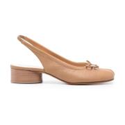 Beige Tabi Pump met Strikdetail Maison Margiela , Beige , Dames