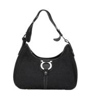 Pre-owned Canvas handbags Salvatore Ferragamo Pre-owned , Black , Dame...