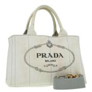 Pre-owned Canvas handbags Prada Vintage , Gray , Dames