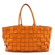 Pre-owned Leather handbags Bottega Veneta Vintage , Orange , Dames