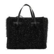 Glitter Franje Shopper Gianni Chiarini , Black , Dames