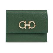 Leren kaarthouder Salvatore Ferragamo , Green , Dames