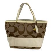 Pre-owned Leather shoulder-bags Coach Pre-owned , Beige , Dames