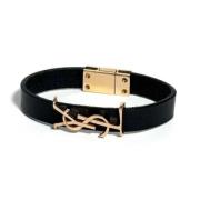 Pre-owned Metal bracelets Saint Laurent Vintage , Black , Dames