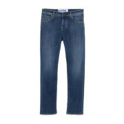 Slim Fit Indigo Blauwe Denim Jeans Jacob Cohën , Blue , Heren