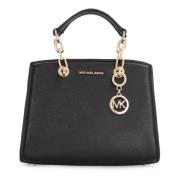 Leren Mini Tas met Kettinghandvatten Michael Kors , Black , Dames