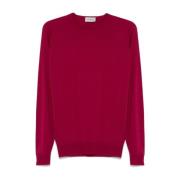 Framboosroze Merinowollen Trui John Smedley , Pink , Heren