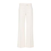 Ivoor Wit Twill Broek Patrizia Pepe , Beige , Dames