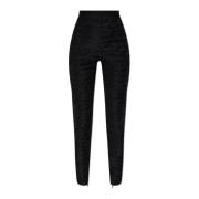 Leggings met monogram Balmain , Black , Dames