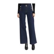 Flare Fit Jeans Silvian Heach , Blue , Dames