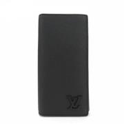 Pre-owned Leather wallets Louis Vuitton Vintage , Black , Heren