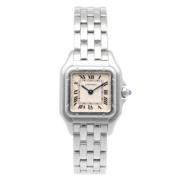 Pre-owned Glass watches Cartier Vintage , Beige , Dames