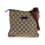 Pre-owned Canvas crossbody-bags Gucci Vintage , Beige , Dames