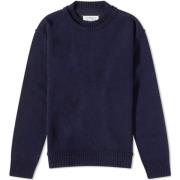 Navy Blue Crew Neck Sweater Maison Margiela , Blue , Dames