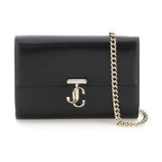 Varenne Leren Clutch met Riem Jimmy Choo , Black , Dames