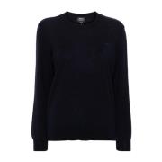 Blauwe Wollen Trui met Geborduurd Logo A.p.c. , Blue , Dames