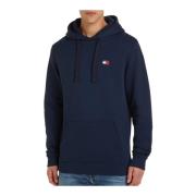 Iconische Hoodie - Tonnen Blauw Tommy Jeans , Blue , Heren