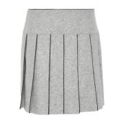 Grijze Slub Textuur Rok met Plooien Iceberg , Gray , Dames