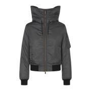 Cropped Parka met B Shield Embleem Burberry , Gray , Dames