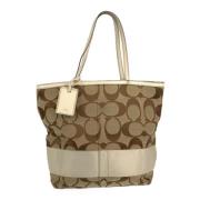 Pre-owned Canvas shoulder-bags Coach Pre-owned , Beige , Dames