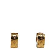 Pre-owned Metal earrings Louis Vuitton Vintage , Yellow , Dames