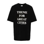 Zwart Katoenen Jersey Slogan Print T-shirt Dries Van Noten , Black , H...