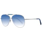 Zilveren Dames Aviator Zonnebril Swarovski , Blue , Dames