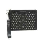 Pre-owned Leather clutches Jimmy Choo Pre-owned , Black , Dames