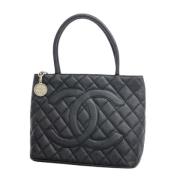 Pre-owned Leather chanel-bags Chanel Vintage , Black , Dames