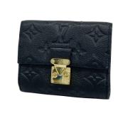 Pre-owned Leather wallets Louis Vuitton Vintage , Black , Dames