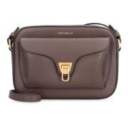 Korrelig Leren Crossbody Tas met Klep Coccinelle , Brown , Dames