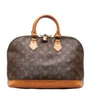 Pre-owned Canvas handbags Louis Vuitton Vintage , Brown , Dames