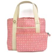 Pre-owned Fabric handbags Bvlgari Vintage , Pink , Dames